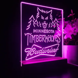 Minnesota Timberwolves Budweiser LED Desk Light
