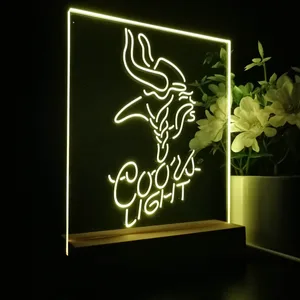 Minnesota Vikings Coors Light LED Desk Light