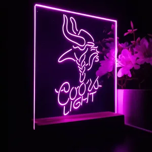Minnesota Vikings Coors Light LED Desk Light