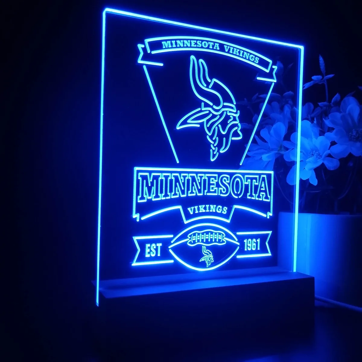 Minnesota Vikings EST 1961 LED Desk Light