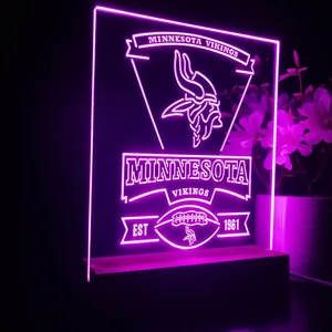 Minnesota Vikings EST 1961 LED Desk Light
