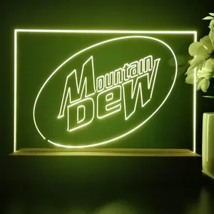 Mountain Dew Logo LED Desk Light