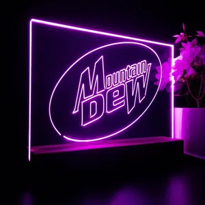 Mountain Dew Logo LED Desk Light