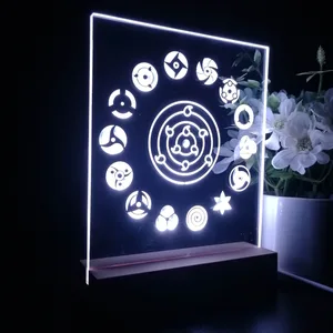 Naruto Akatsuki Sasuke Kakashi Sharingan LED Desk Light