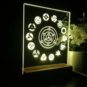 Naruto Akatsuki Sasuke Kakashi Sharingan LED Desk Light