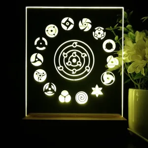 Naruto Akatsuki Sasuke Kakashi Sharingan LED Desk Light