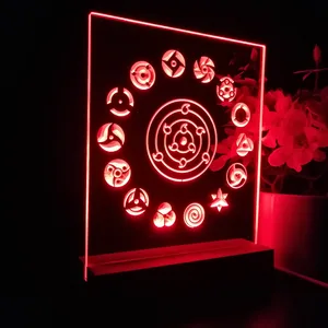 Naruto Akatsuki Sasuke Kakashi Sharingan LED Desk Light