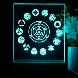 Naruto Akatsuki Sasuke Kakashi Sharingan LED Desk Light