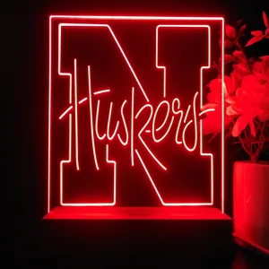 Nebraska Cornhuskers Logo LED Desk Light