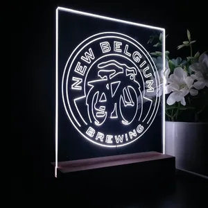 New Belgium Brewing Fat Tire Logo LED Desk Light