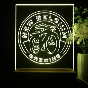 New Belgium Brewing Fat Tire Logo LED Desk Light