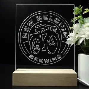 New Belgium Brewing Fat Tire Logo LED Desk Light