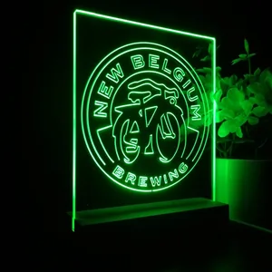 New Belgium Brewing Fat Tire Logo LED Desk Light