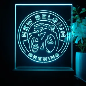 New Belgium Brewing Fat Tire Logo LED Desk Light