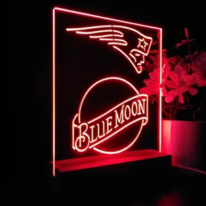 New England Patriots Blue Moon LED Desk Light