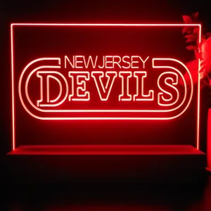 New Jersey Devils Banner LED Desk Light