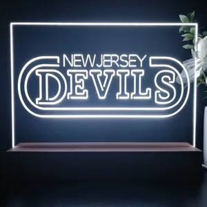 New Jersey Devils Banner LED Desk Light