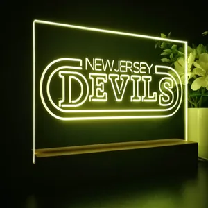 New Jersey Devils Banner LED Desk Light