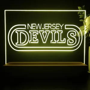 New Jersey Devils Banner LED Desk Light