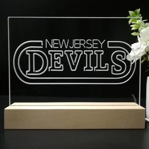 New Jersey Devils Banner LED Desk Light