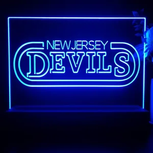 New Jersey Devils Banner LED Desk Light