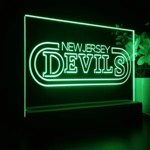 New Jersey Devils Banner LED Desk Light