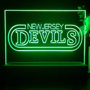 New Jersey Devils Banner LED Desk Light