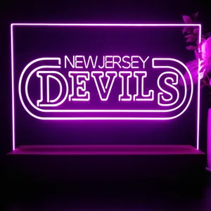 New Jersey Devils Banner LED Desk Light