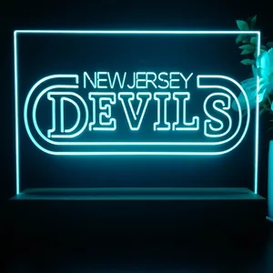 New Jersey Devils Banner LED Desk Light