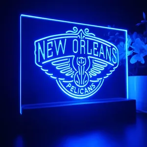 New Orleans Pelicans Logo LED Desk Light
