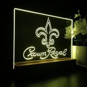 New Orleans Saints Crown Royal LED Desk Light