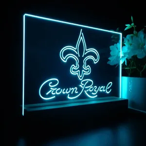 New Orleans Saints Crown Royal LED Desk Light