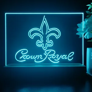 New Orleans Saints Crown Royal LED Desk Light