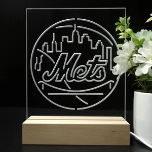New York Mets Logo 1 LED Desk Light