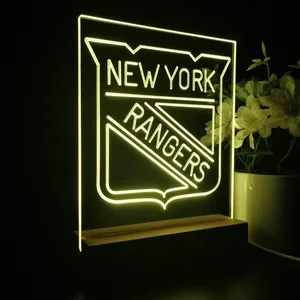 New York Rangers Logo LED Desk Light