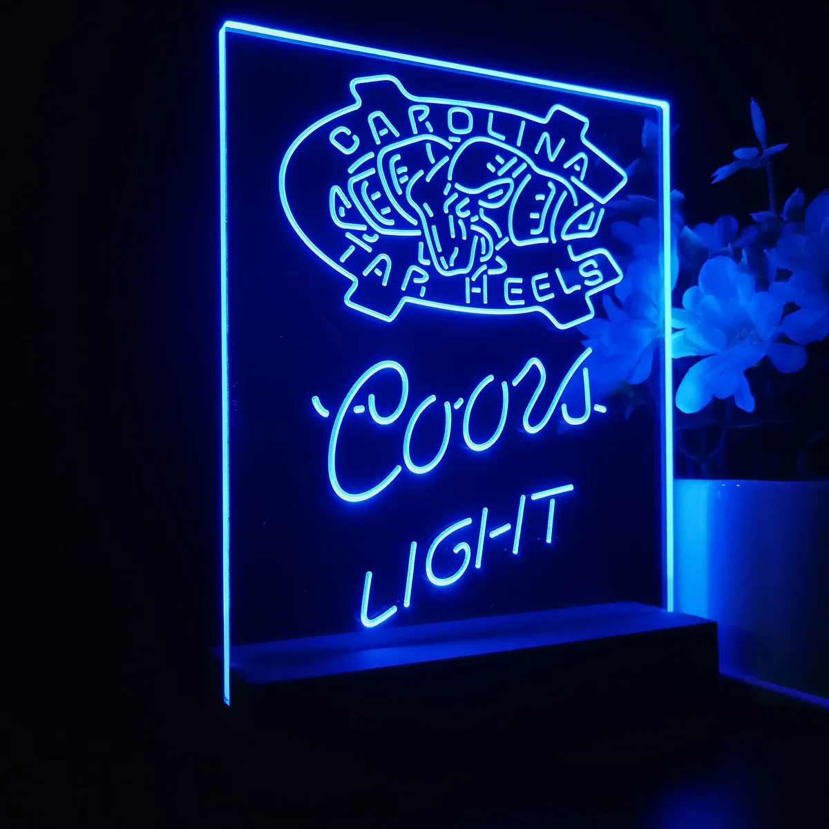 North Carolina Tar Heels Coors Light LED Desk Light