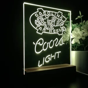 North Carolina Tar Heels Coors Light LED Desk Light