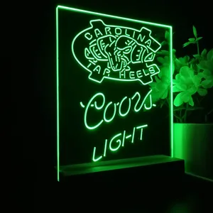 North Carolina Tar Heels Coors Light LED Desk Light