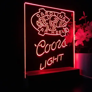 North Carolina Tar Heels Coors Light LED Desk Light