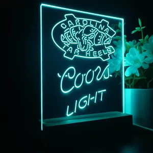 North Carolina Tar Heels Coors Light LED Desk Light