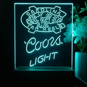 North Carolina Tar Heels Coors Light LED Desk Light