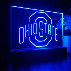 Ohio State Buckeyes Logo 1 LED Desk Light