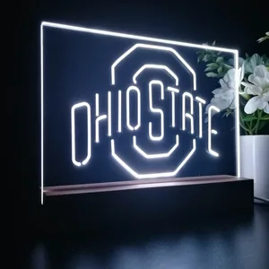 Ohio State Buckeyes Logo 1 LED Desk Light