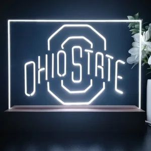 Ohio State Buckeyes Logo 1 LED Desk Light
