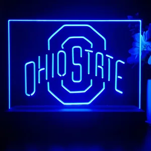 Ohio State Buckeyes Logo 1 LED Desk Light