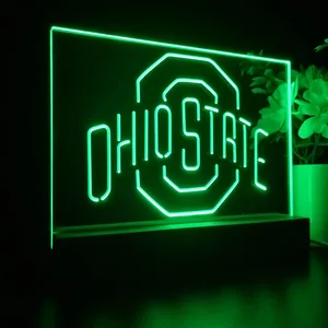 Ohio State Buckeyes Logo 1 LED Desk Light