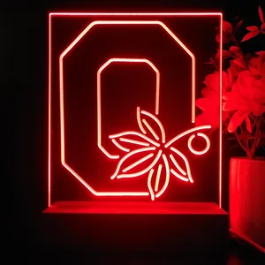 Ohio State Buckeyes Logo 2 LED Desk Light