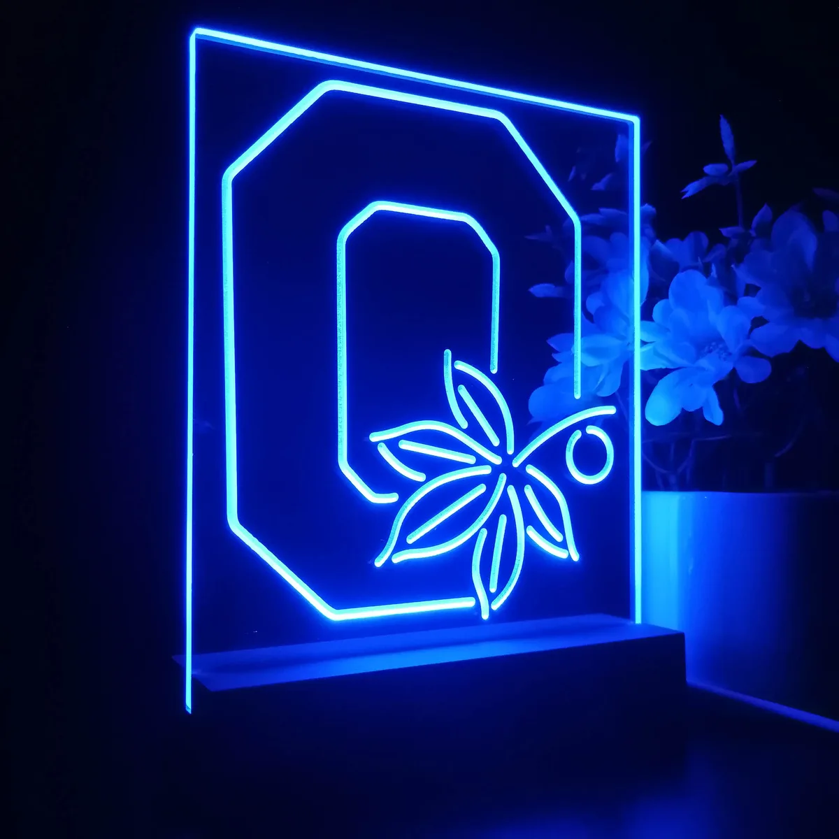 Ohio State Buckeyes Logo 2 LED Desk Light