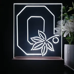 Ohio State Buckeyes Logo 2 LED Desk Light