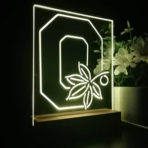 Ohio State Buckeyes Logo 2 LED Desk Light
